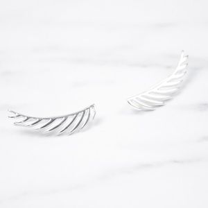 STELLA & DOT | Silver Haven Crawler Earrings